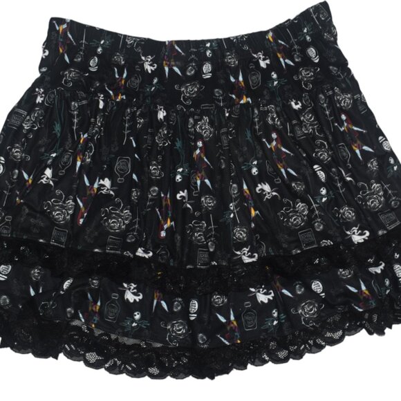 Disney The Nightmare Before Christmas Tiered Skirt Goth Mini Plus Size 2 2X - Picture 8 of 9